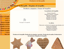Tablet Screenshot of barquillo-productos.specialmachines.de